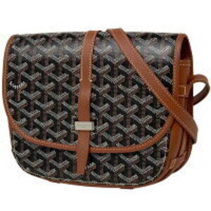 Goyard Belvedere Crossbody Bag Canvas Black Brown